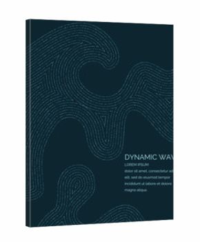 Vector illustration of a magic wave with shining particles of glitter on a dark background. Abstract concept