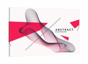 Abstract background with dynamic linear waves. Vector illustration in flat style
