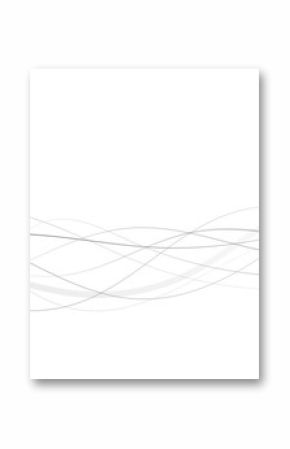 Abstract curved black lines on white