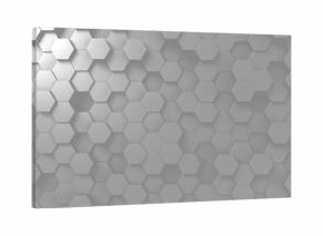 Abstract light gray hexagonal background, 3D rendering