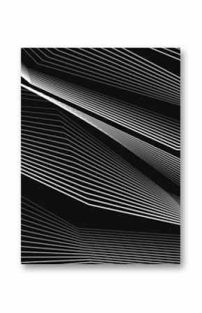Designs of white lines on a black background. Abstract waves. Vector elements for you projects