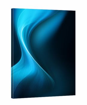 Abstract blue background, abstract lines twisting into beautiful bends