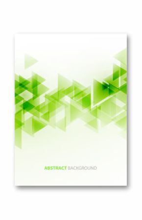 Abstract polygonal triangles poster. 