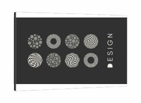 Abstract striped spheres background. Vector illustration in futuristic style.