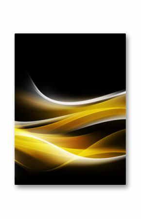 Powerful Orange White Light Abstract Waves Background