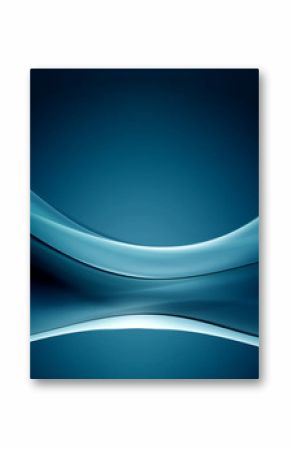 Creative Blue Fractal Waves Art Abstract Design Background