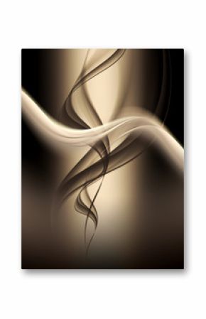 Brown Abstract Waves Art  Background