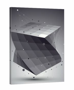 Contemporary techno black and white stylish construction