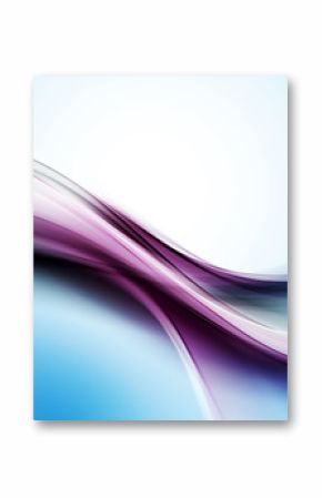 Abstract Blue Purple Waves Art Composition Background