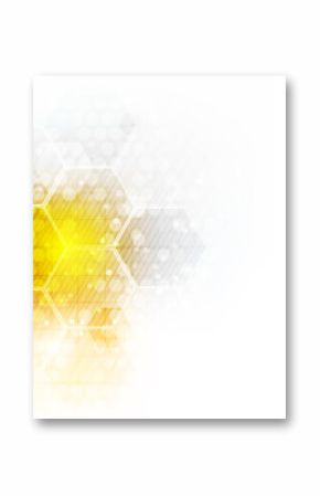 Abstract vector future business technology background with hexagon pattern.