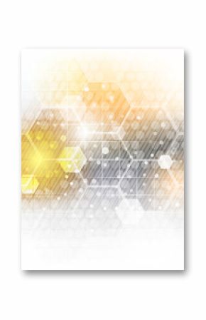 Abstract vector future business technology background with hexagon pattern.