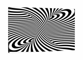 Black and white abstract spiral background, 3D rendering