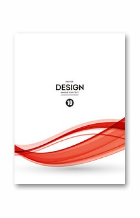 Abstract red wavy lines