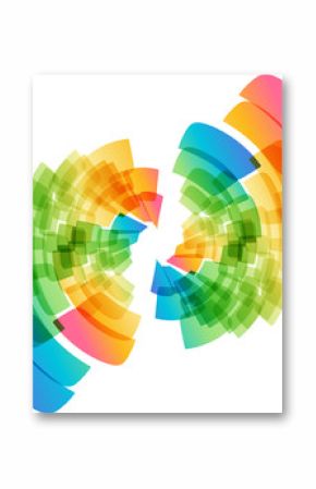 Multicolored abstract geometric circle