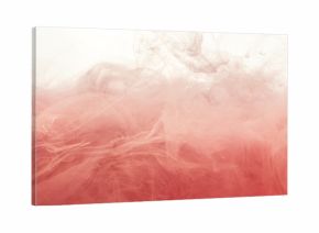 Ink swirl in water isolated on white background. The paint in the water. Soft dissemination a droplets of pink ink in water close-up. Abstract background. Explosion of splashes yellow acrylic ink.