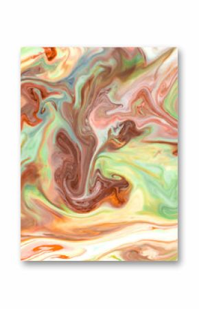 Artistic abstract design created with mixing color liquids. Colorful background texture. Liquids mixing on water surface