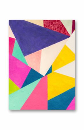 Geometric background of wall with bright tones.  pop art style