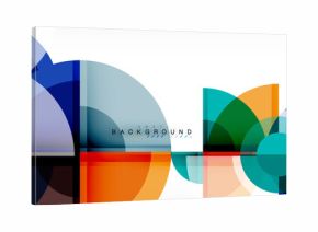 Abstract background - multicolored circles, trendy minimal geometric design