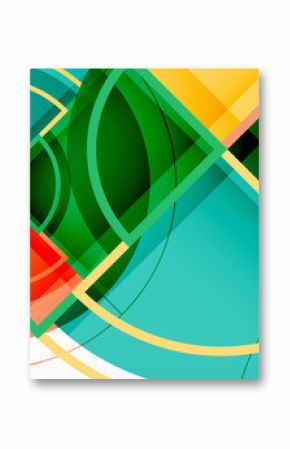 Creative circles geometric abstract background with 3d effect