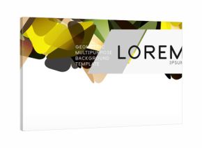 3d card on light backdrop. Abstract triangle pattern. Futuristic geometric background.