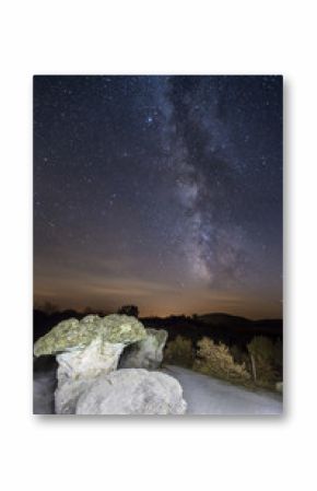 Mushroom rocks and the Milky way