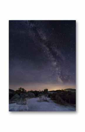 Mushroom rocks and the Milky way