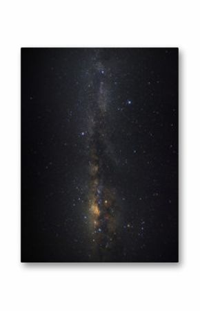 Panorama clearly milky way galaxy at phitsanulok in thailand. Long exposure photograph.with grain