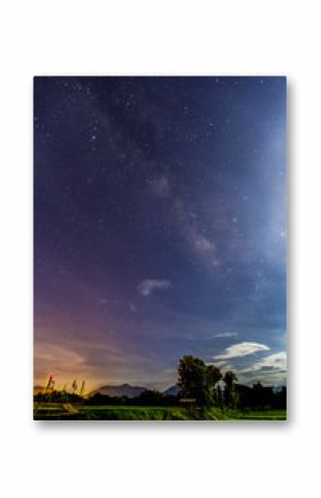  The Milky Way ,Long exposure photograph.