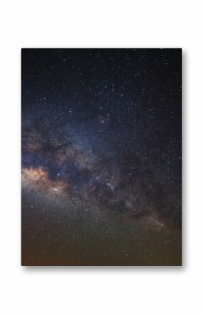 Milky Way galaxy, Long exposure photograph, with grain...