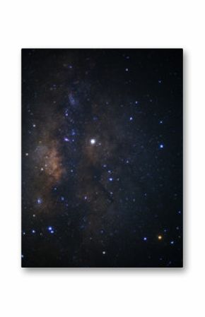 The center of Milky way galaxy with stars and space dust in the universe