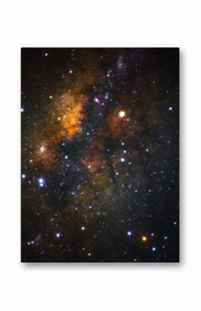 Close up of milky way galaxy with stars and space dust in the universe