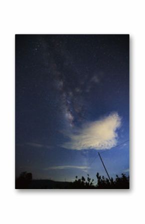 Milky Way galaxy with cloud and space dust in the universe