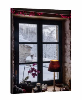 cosy inside in winter weather, hygge.