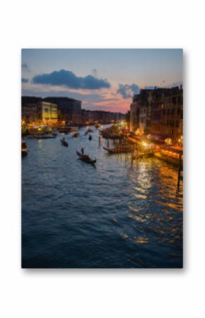 Venice from the Rialto Bridge at dusk