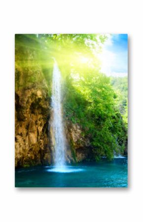 waterfall in deep forest