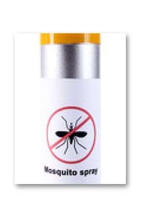 Mosquito spray isolated on white