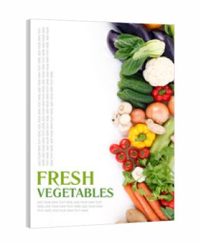 Vegetables close-up with space for text.