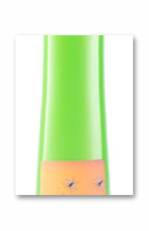 Bottle with mosquito repellent cream isolated on white