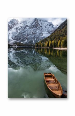 Autumn to Winter transmission at Lago di Braies, Italy