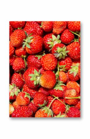 Juicy Ripe Strawberries. Summer Berries.  Concept Of Healthy Vegan Food. Close-up, Fresh Strawberries. Vegetarian Food