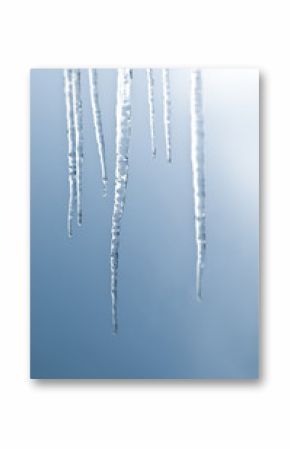 Bunch of real icicle in close focus