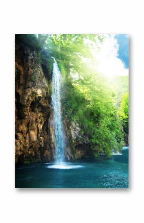 waterfall in deep forest