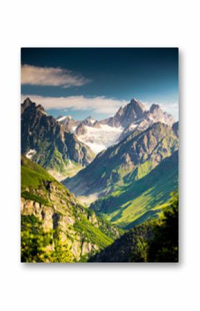 Beautiful walley in Caucasus mountains in Upper Svaneti, Georgia