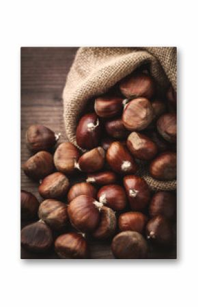 chestnuts in jute