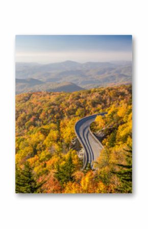 Linn cove viaduct on the Blue Ridge Parkway in Autumn