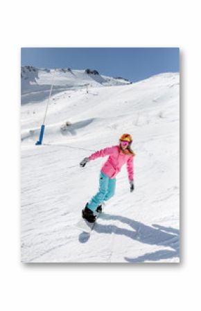 Snowboarder woman