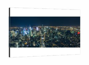 Manhattan skyscrapers at night