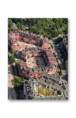 Aerial view of Wroclaw city 
