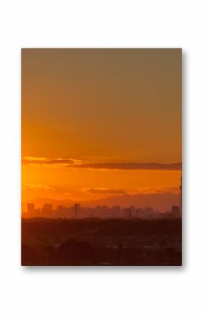 Sunset landscape and Tokyo city view