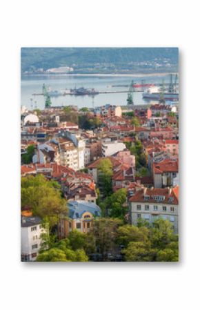 General view of Varna city, Black sea coast, Bulgaria.